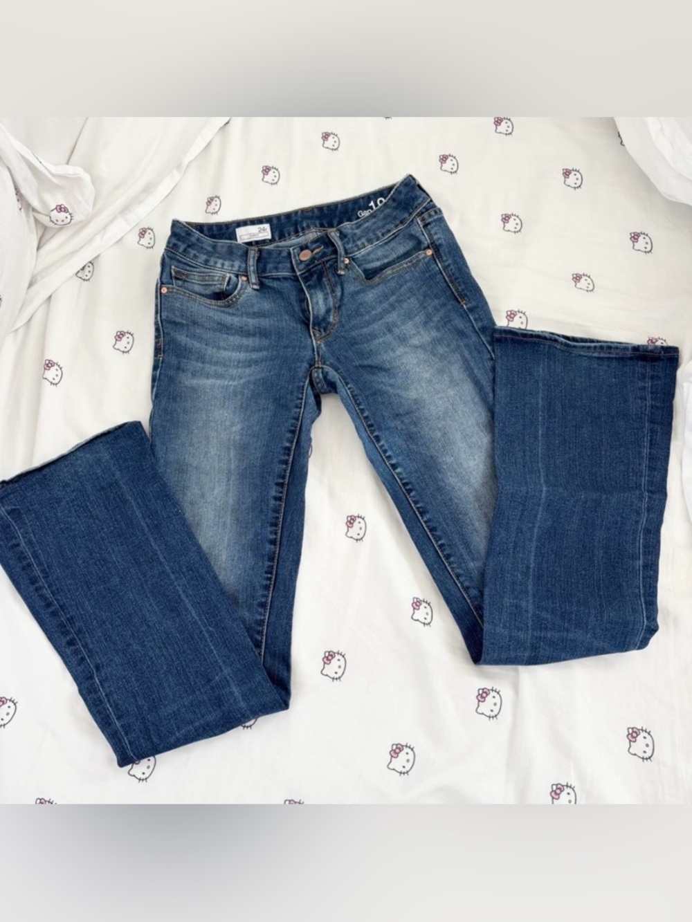 Bootcut denim blue jeans